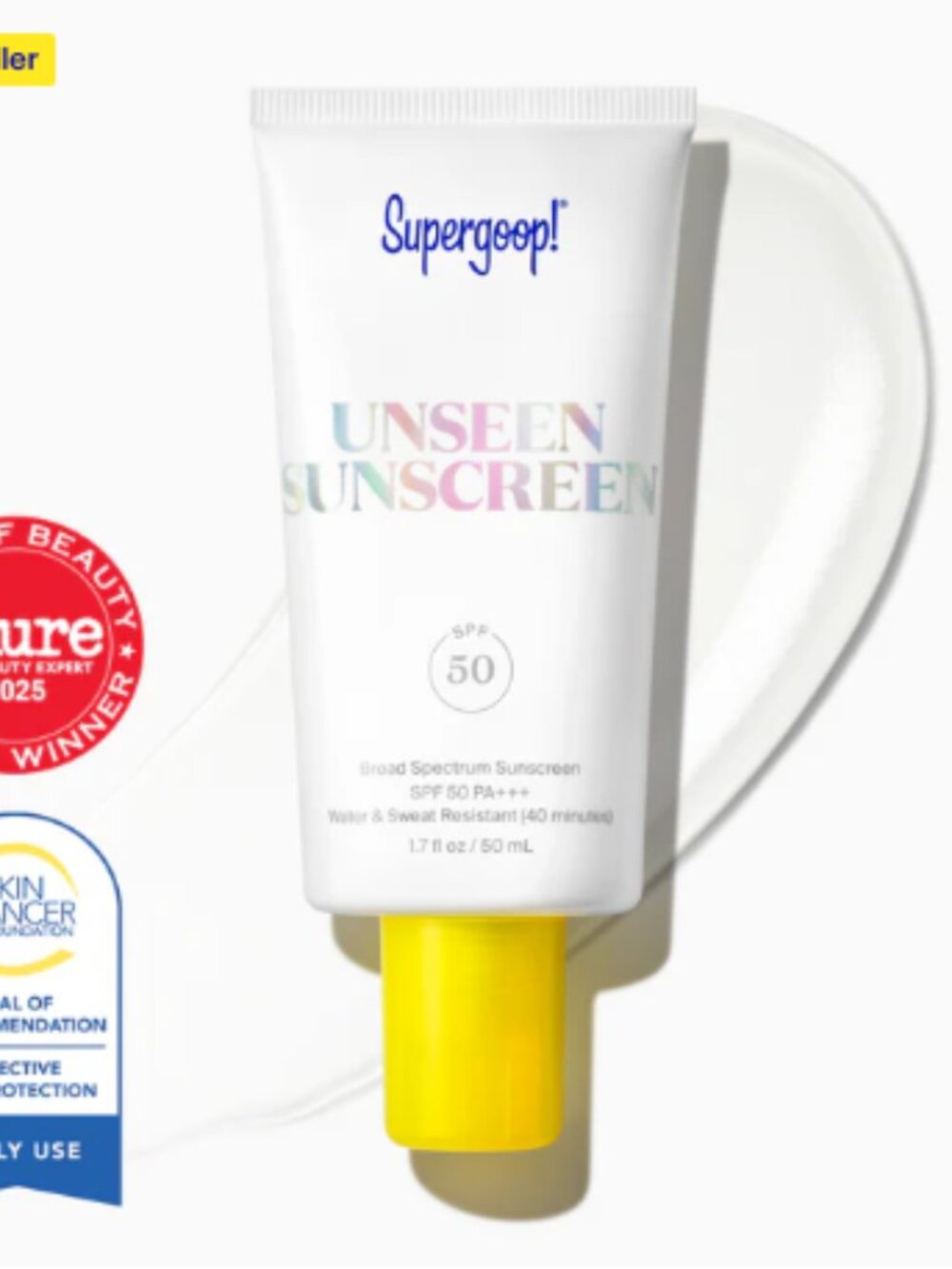 NWT Supergoop Unseen Sunscreen SPF 50 1.7 fl. oz.